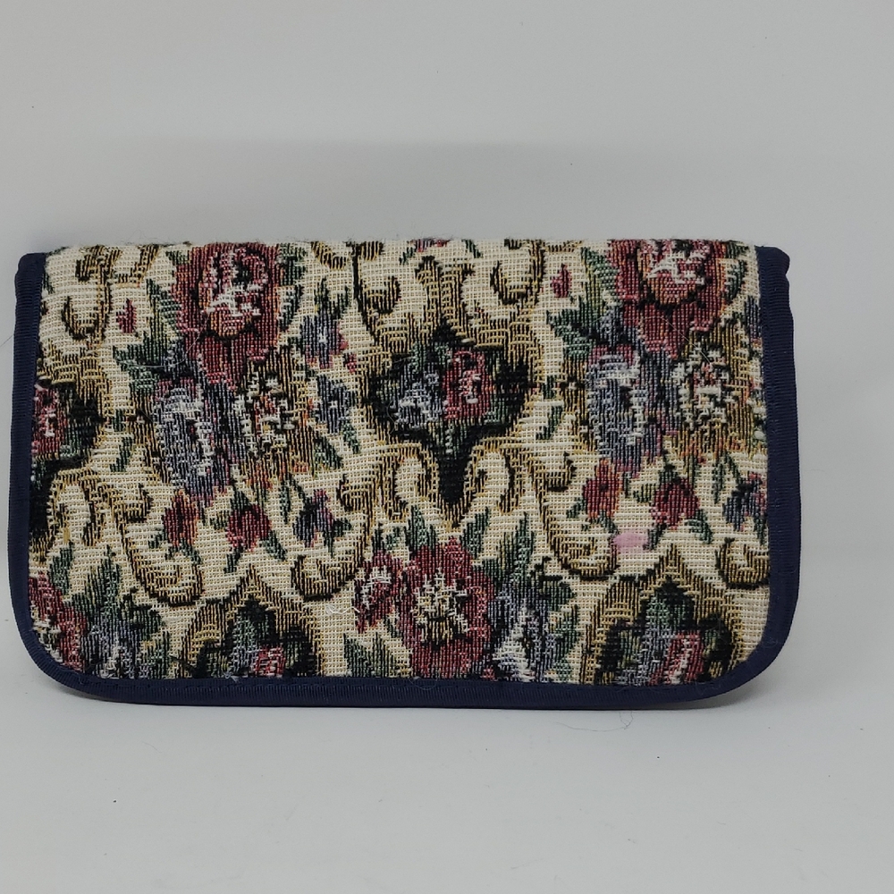 Vintage Floral Tapestry Clutch